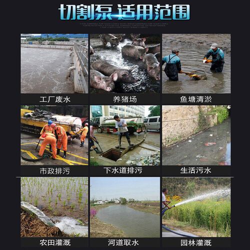 切割污水泵抽粪沼气池泥浆排污泵浮球全自动防汛排涝泵2U20V380V
