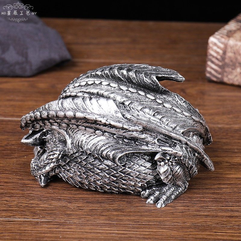 欧式复古烟灰缸创意n龙个性烟缸收藏收纳托盘装饰时尚摆件男士礼