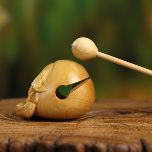 黄杨木雕木鱼实木随身携带中式手把件打击乐器佛系念X经法器小摆