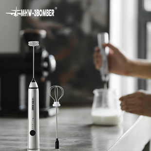 轰炸机打奶泡器咖啡打泡器家用电动奶泡K机牛奶搅拌器手持打发器