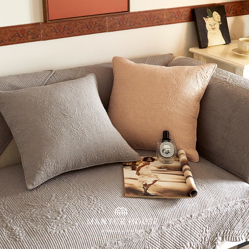 蔓越家 伯牙琴弦 高p级感沙发垫客厅沙发套罩巾全棉垫子全铺坐垫