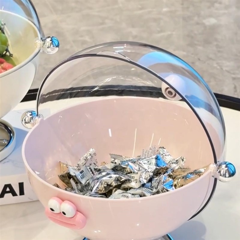 高级感轻奢果盘客厅茶几家v用水果盘可旋转干果盒糖果盒零食干果