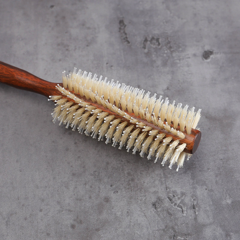 卷发梳子猪鬃毛圆滚梳美发专业吹卷造型大卷内扣家用W发廊专用男