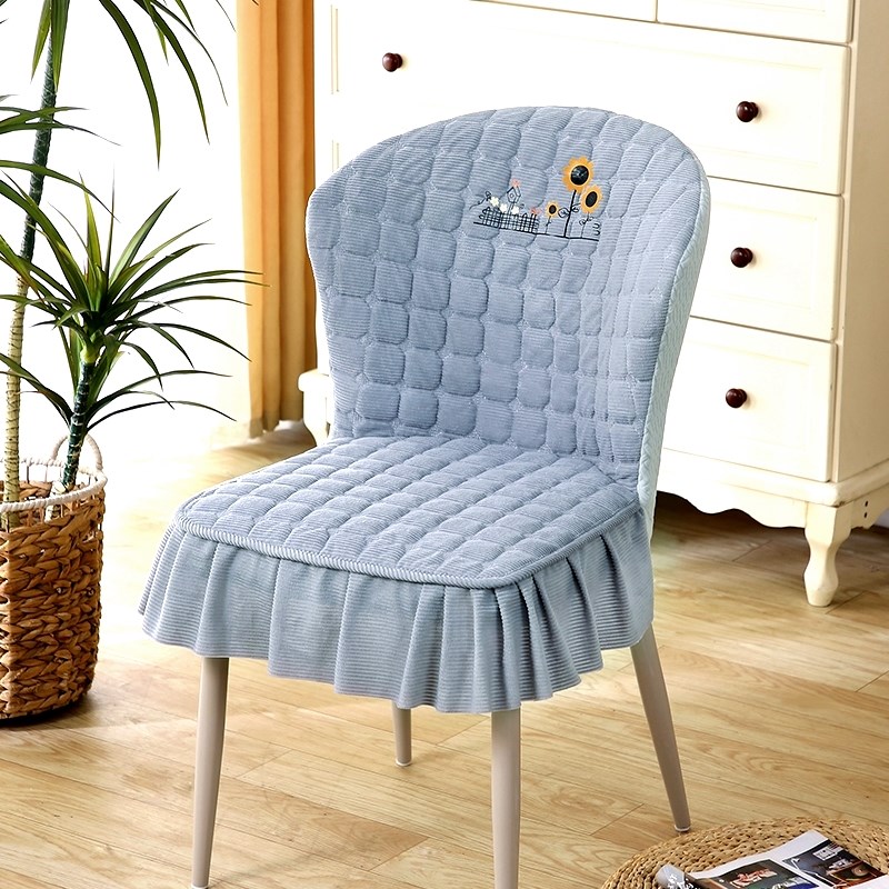 防滑加厚半圆弧h形椅子套罩2024保护坐垫靠背家用专用皮餐桌板凳