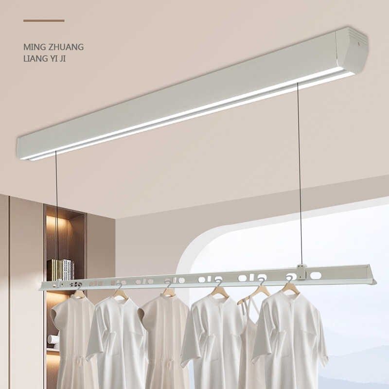 升降晾衣架电动阳台室内隐藏式明装E晾衣机语音声控窗帘盒家用晒