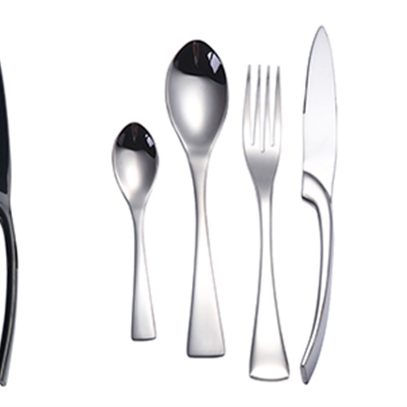 不锈钢牛排刀叉勺子套装家用韩式餐刀叉子勺O子西餐餐具四件套加