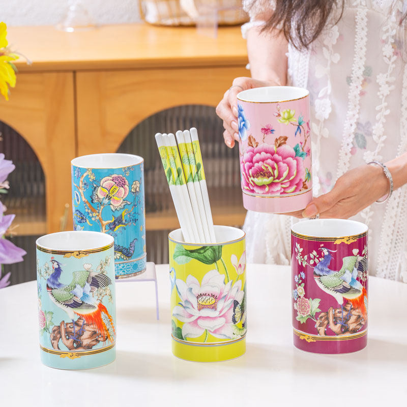 厨房多功能家用陶瓷沥水筷子筒收纳H架防霉餐具创意筷子篓桶笼,餐饮具,筷子盒,淘宝优惠券,粉丝福利购,淘宝优惠卷