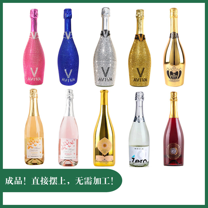 欧美式样板间仿真红酒香槟起泡酒酒D柜餐边柜酒吧假洋酒装饰品摆