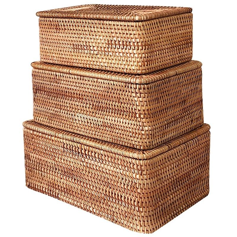 植物藤条手工编制箱独立s盖收纳大藤箱放茶具藏书古董储存箱子紧,收纳整理,收纳箱,淘宝优惠券,粉丝福利购,淘宝优惠卷