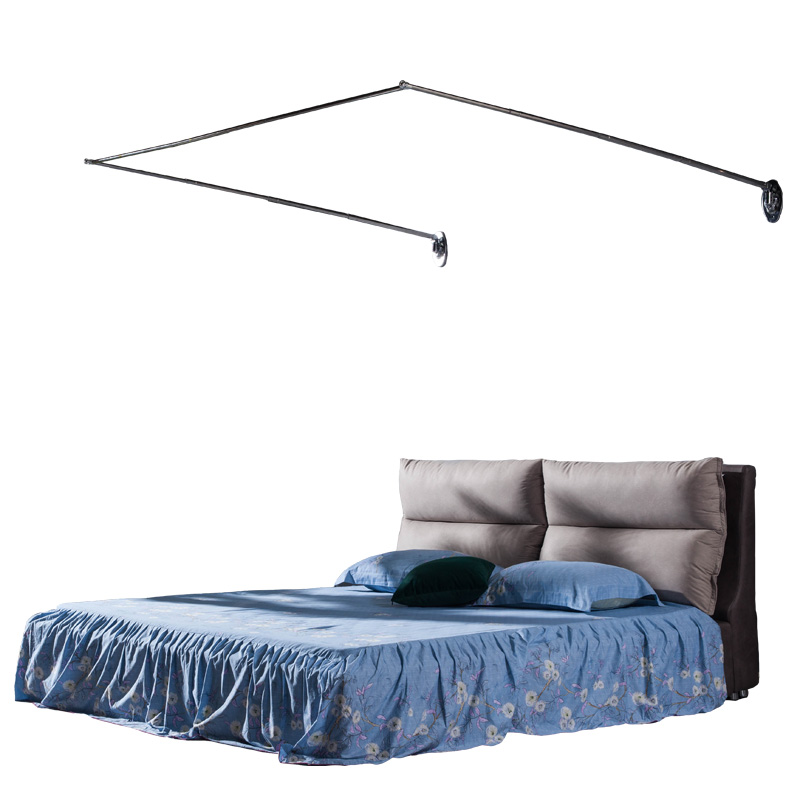 蚊帐支架加厚不锈钢伸缩(不含蚊帐y)单件1.5/1.8/2.0m床安装墙上