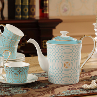 欧式陶瓷咖啡茶具15件套装11件赠送E礼盒装整套办公会客家用下午
