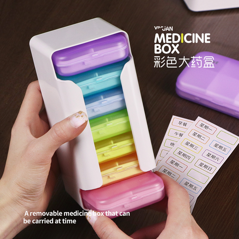 药盒7天大容量便携式密封分装小号随身30天可爱insU一周七天收纳