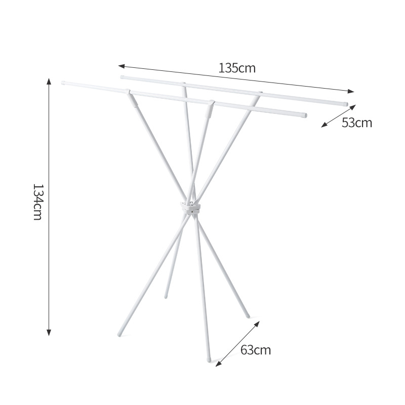 摺叠晾衣架室内晾晒架阳台晾衣杆B隐形晒衣架晾被子神器落地晾晒