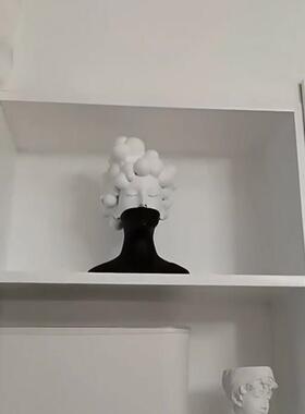 创意泡泡头女g郎艺术摆件样板间客厅电视柜玄关书架展示酒柜装饰