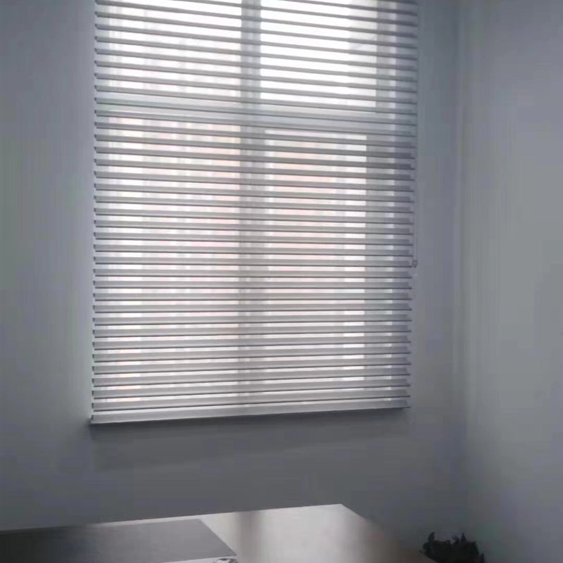 电动香格里拉窗帘柔纱帘卷帘百叶窗帘办公室卫生间阳台Z遮光卷拉