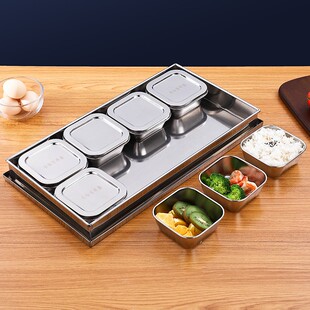 不锈钢304学校食堂菜品留w样盒套装带盖酒店食物食品取样盒幼儿园