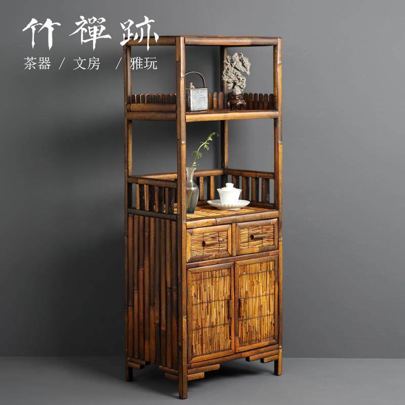 竹禅迹楠竹博古架 小摆件博物多D宝阁实木架子玄关柜置物茶叶柜,餐饮具,茶道/零配,淘宝优惠券,粉丝福利购,淘宝优惠卷