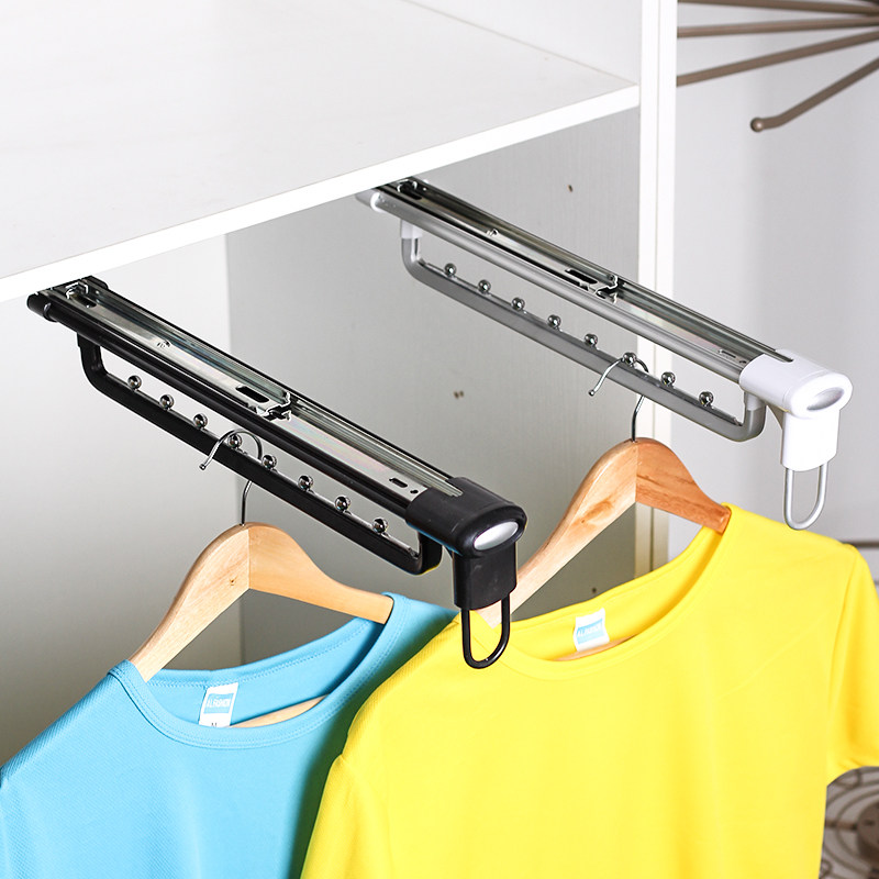 衣柜顶装挂衣杆 太空q铝推拉挂衣架 伸缩柜内衣帽间五金阻尼吊装,基础建材,衣杆,淘宝优惠券,粉丝福利购,淘宝优惠卷