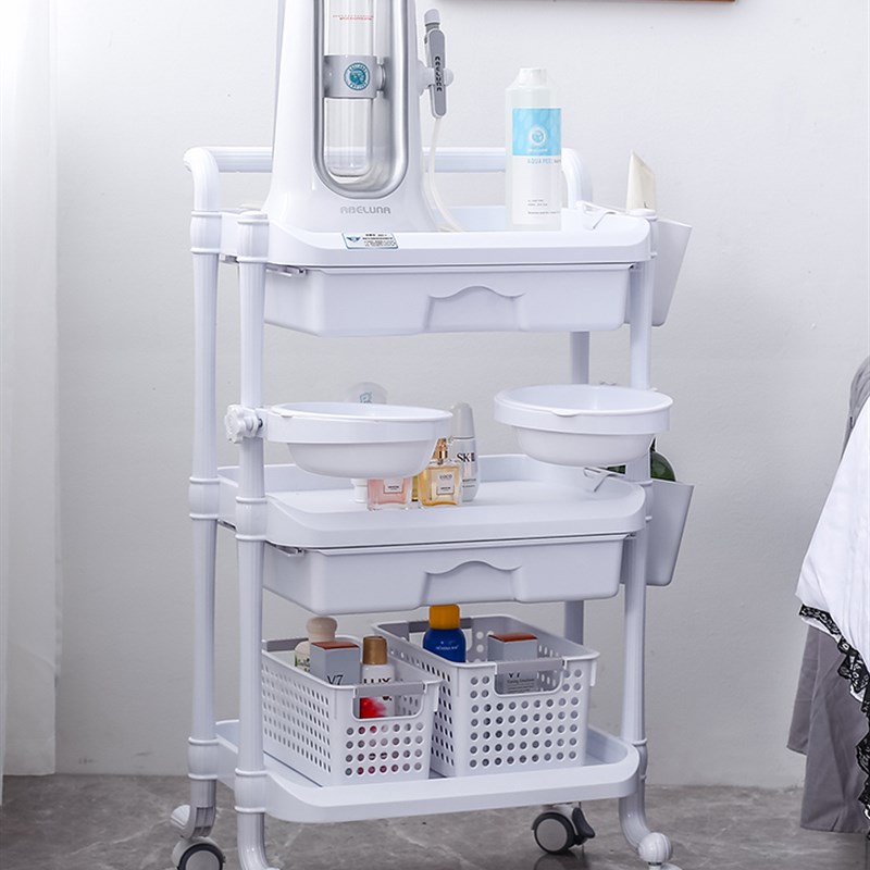 美容美发美甲小推车美容院专用置物架可移O动带抽屉仪器工具车
