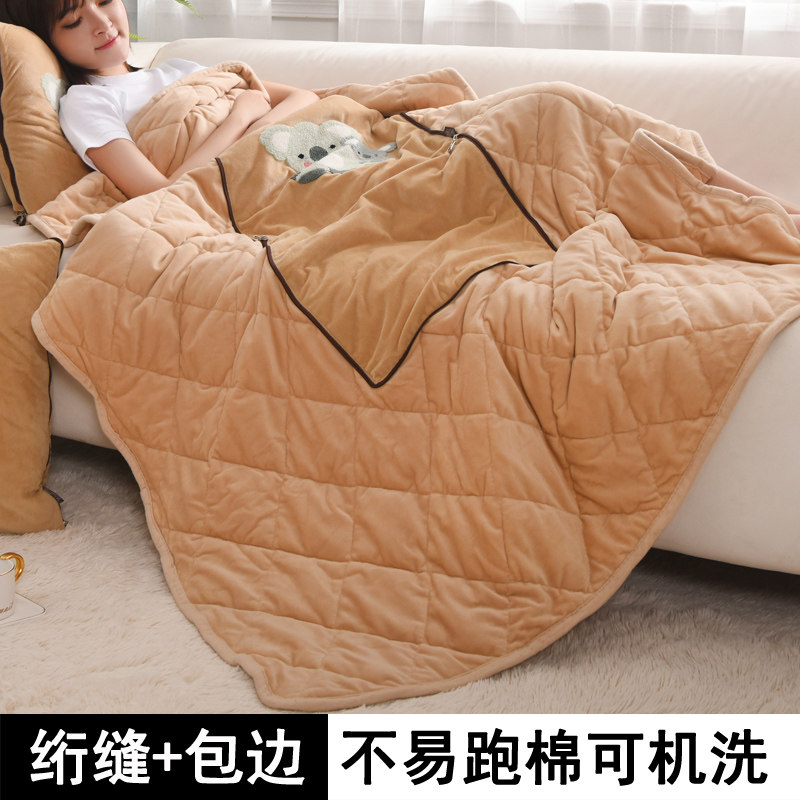 抱枕被子两用珊瑚绒汽车上车x载车内毛毯二合一午睡枕头小加厚一