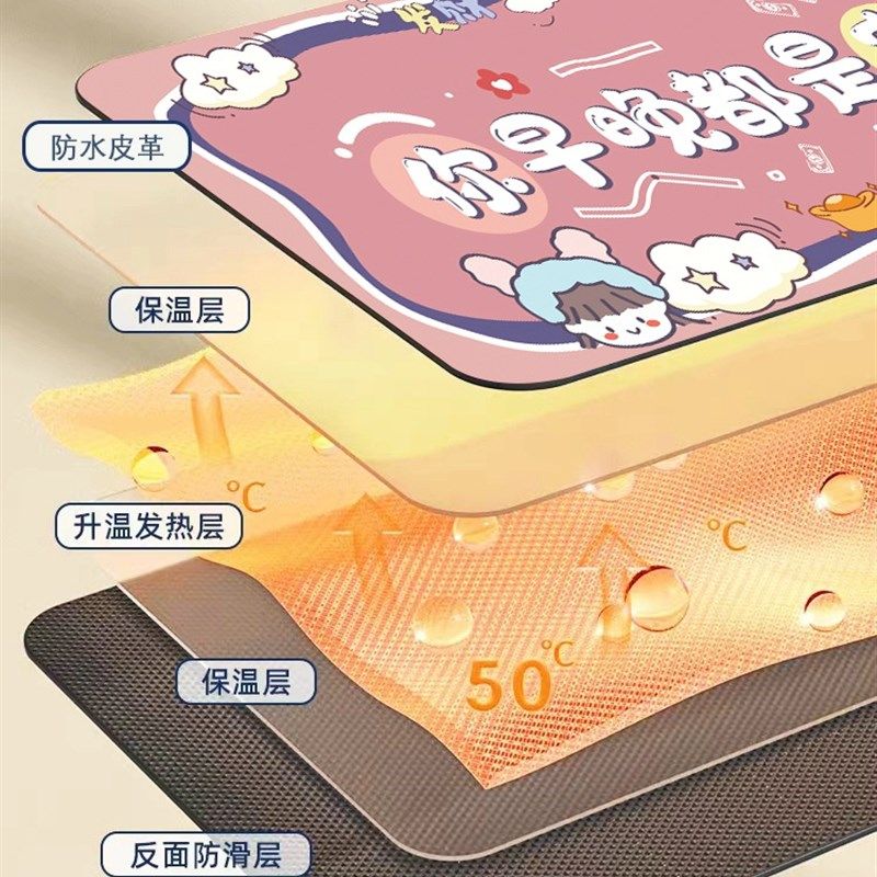 加热鼠标垫超大号发热暖手桌垫z办公室桌面电脑学生写字台书桌垫