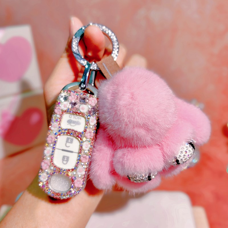 适用马自达3昂克赛拉汽车钥匙套阿特兹cx5扣cxN8壳cx4包21款水钻