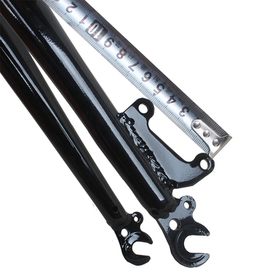 700c公路车碟刹前叉700x23/25w/28/32c高碳钢无纹硬叉28x15/8x13/