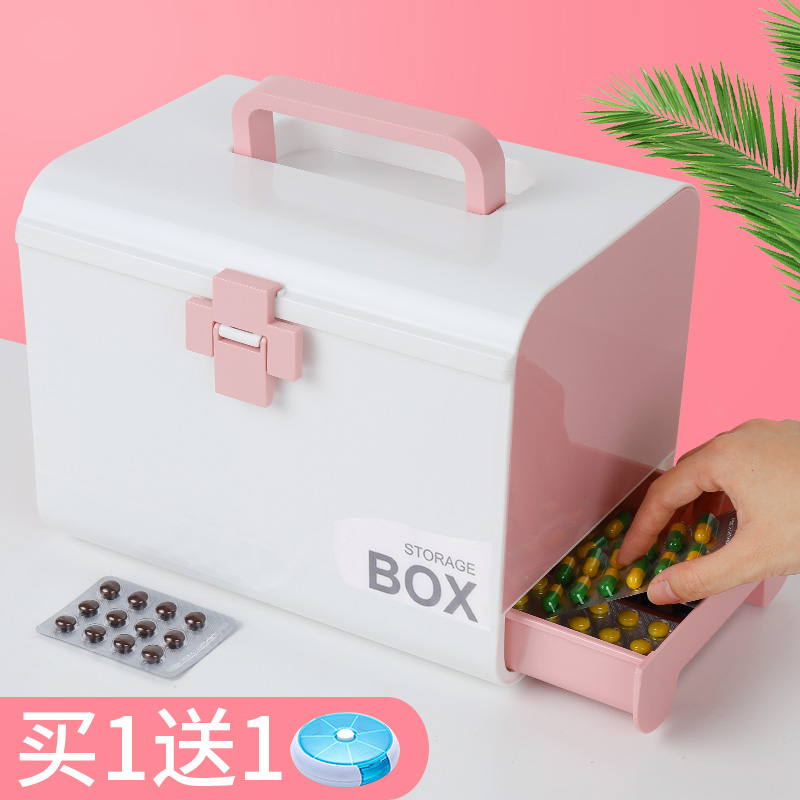 药箱家用大号大容量药品收纳盒便携式婴儿宝宝医T用箱医疗箱医药