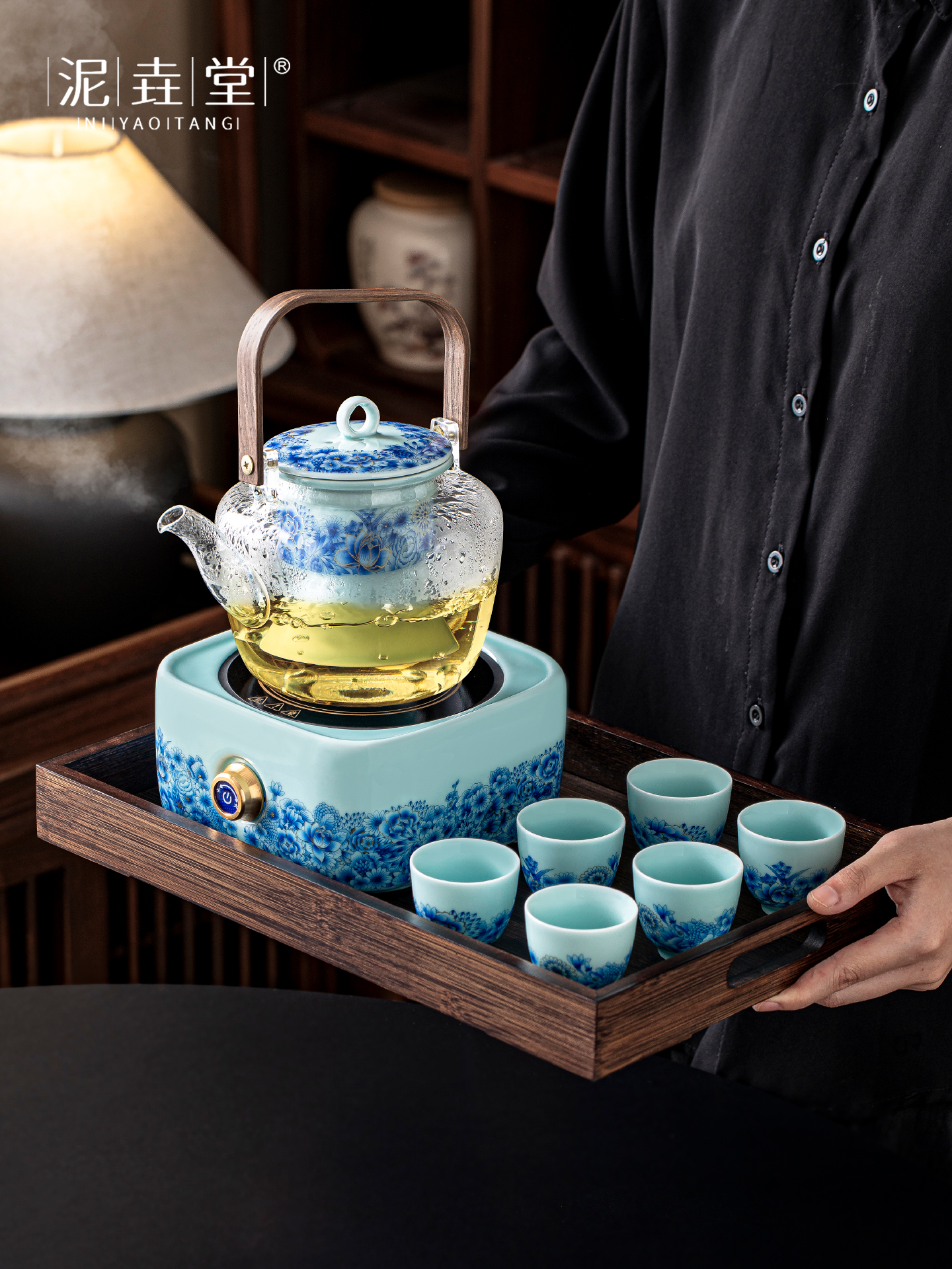 御心堂茶具整套电热陶瓷炉玻璃茶炉蒸一体机家用水壶健康壶