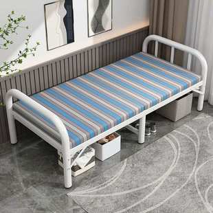 出租房床一体一米二床单人床木床1米5宽简便折叠床两折折叠床双人