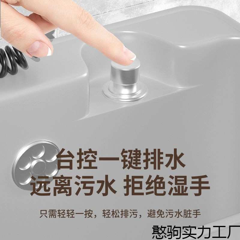 拖把池阳台卫生间塑料洗地盆家用户外墩布池大号落地式可移动水槽