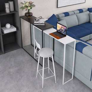 沙发后靠墙暖气片置物架铁艺伸缩玄关桌阳台高脚长条吧台桌子组合