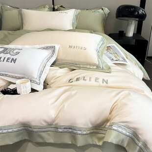 A类母婴级180支长绒棉四件套纯棉100床单床笠被套2023年新款4