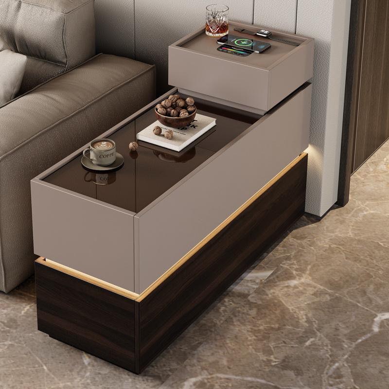 意式极简沙发边柜客厅侧边茶几储物收纳角几现代简约高级天内发货