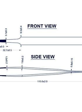 西班牙 JBC 8002115 2A SA 圆头镊子 圆头镊夹，具有较大的夹持面