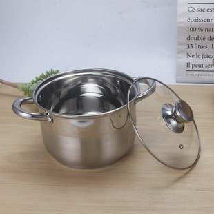 出口不锈钢套锅支持加印logo五层底管耳汤锅6pc pot stainless