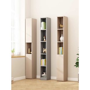 定 制窄缝书架客厅卧室储物置物收纳小书柜转角落地靠墙夹角