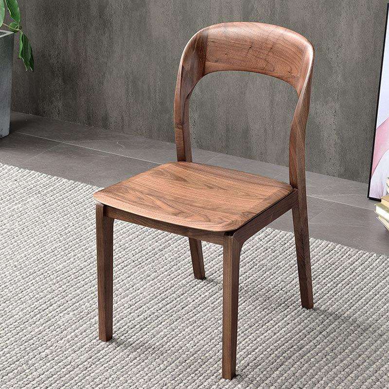 北欧简约北美黑胡桃木家具简约餐桌椅组合实木餐椅餐厅休闲书桌椅