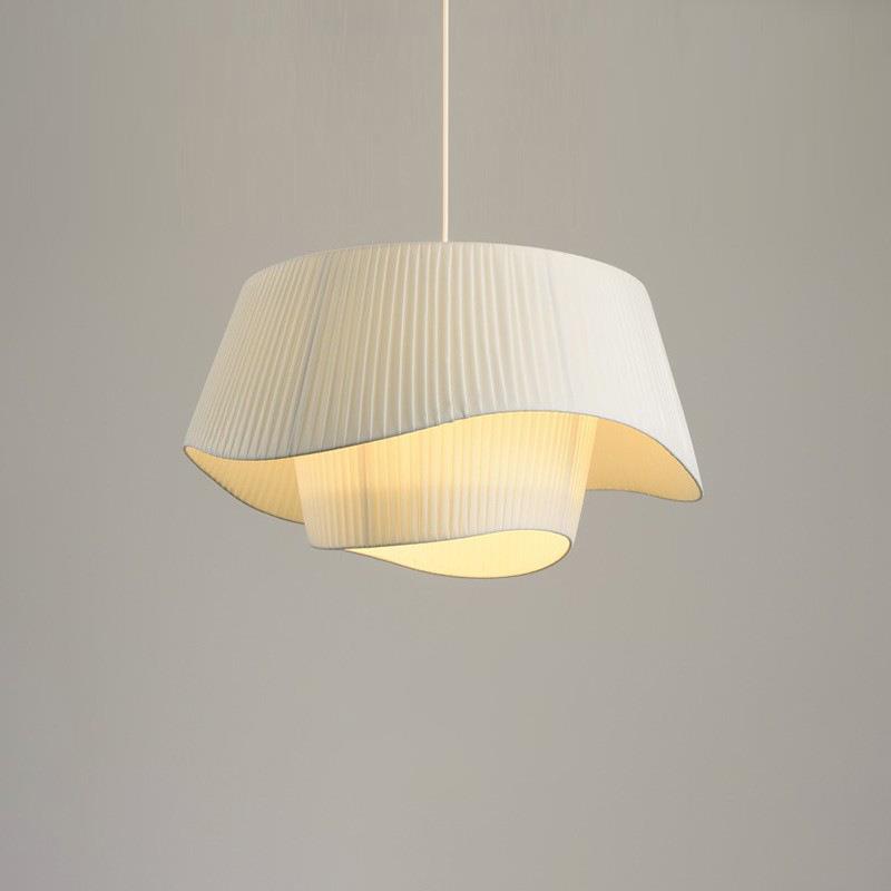 布艺客厅吊灯法式奶油风中古灯北欧现代简约餐厅灯主卧室书房灯具