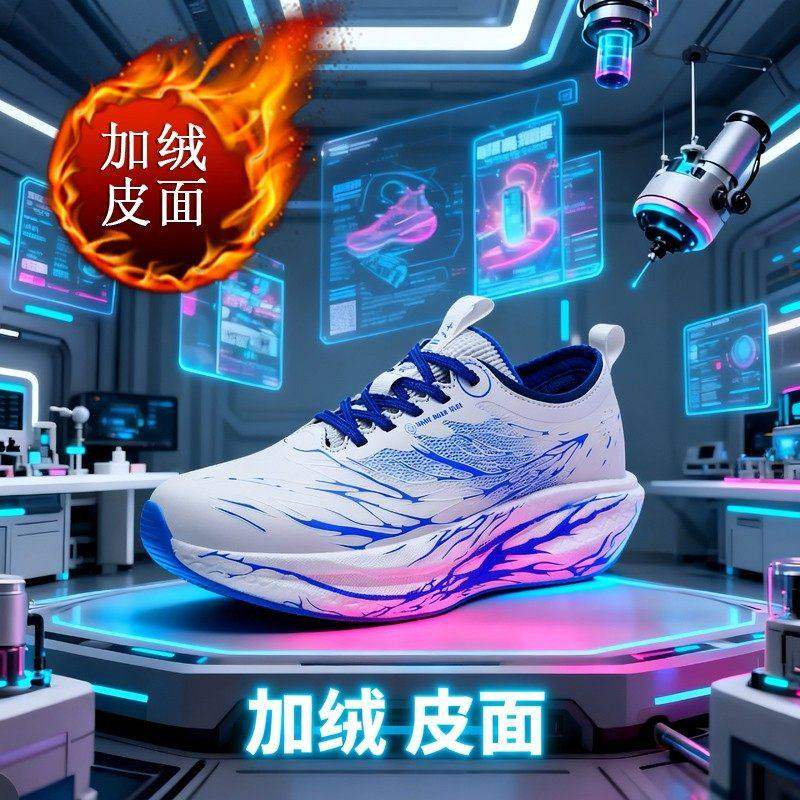 李宁青蓝计划赤兔9Pro跑步鞋冬季加绒皮面跑鞋超轻专业碳板男童运,运动鞋new,运动休闲鞋,淘宝优惠券,粉丝福利购,淘宝优惠卷