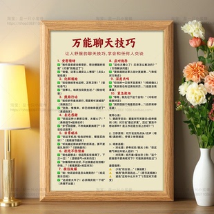 高情商聊天技巧沟通小妙招相框摆台送孩子朋友高颜值桌面装饰摆件