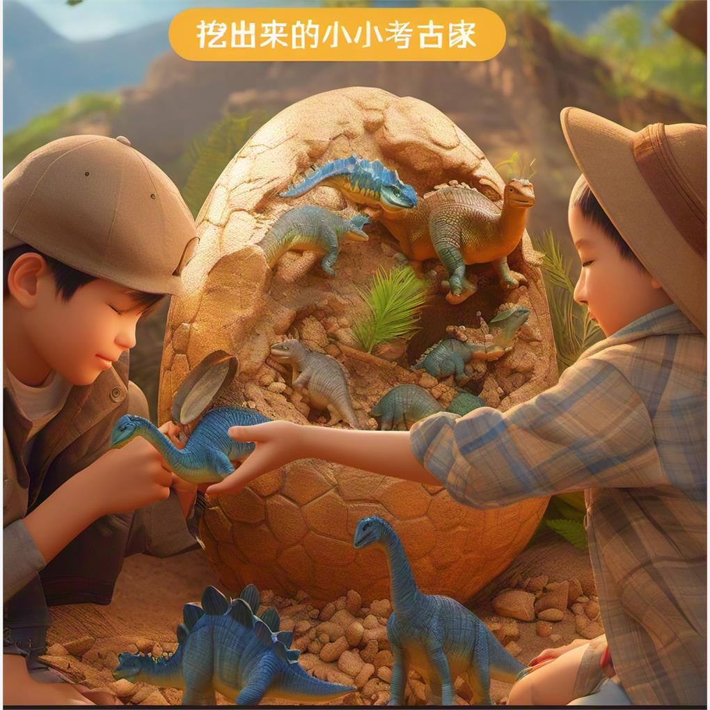 恐龙蛋考古挖掘玩具男孩