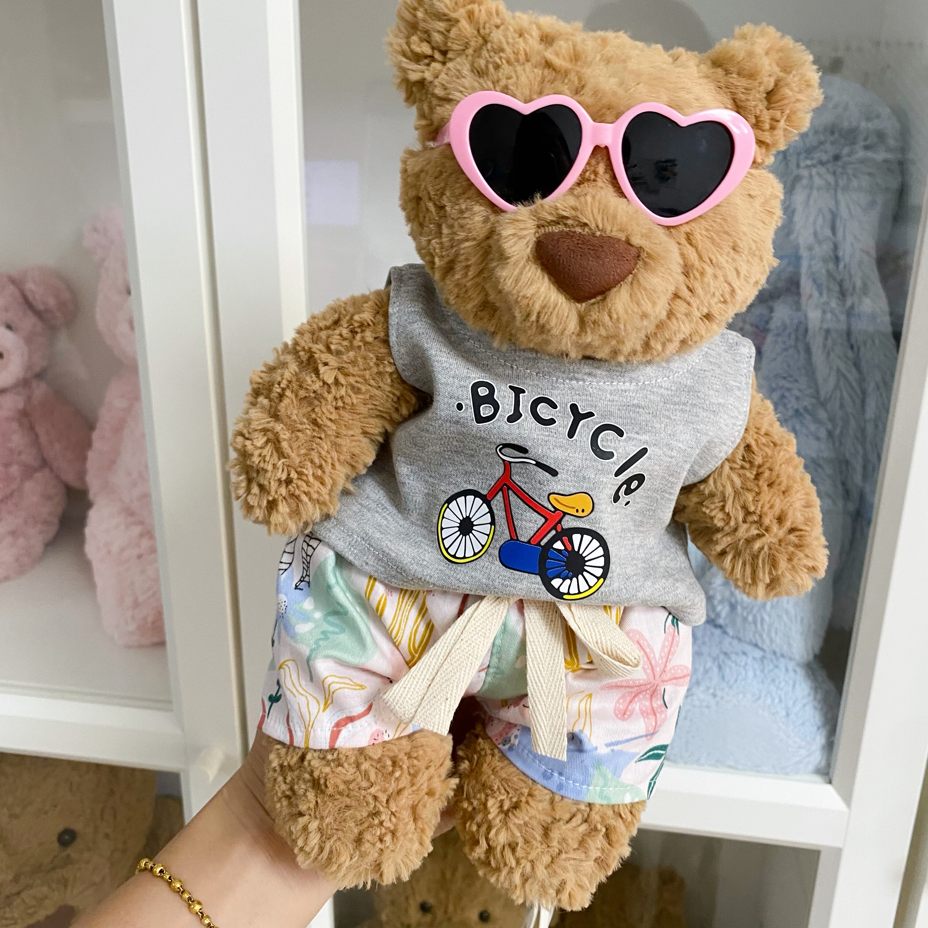 桐桐妈手 作巴塞罗熊巴纳布斯猪T恤衣服裤子娃衣着替（不含熊）