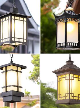 户外新中式吊灯室外壁灯别墅入户吊灯大门屋檐凉亭复古照明庭院灯