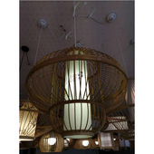 仿古编织竹艺吊灯义乌浙江深圳常州古镇竹艺饭店吊灯中式 竹编吊灯
