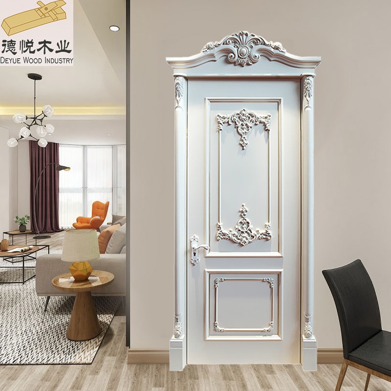 南京实木烤漆雕花门可订工厂卧室静音欧式套装门