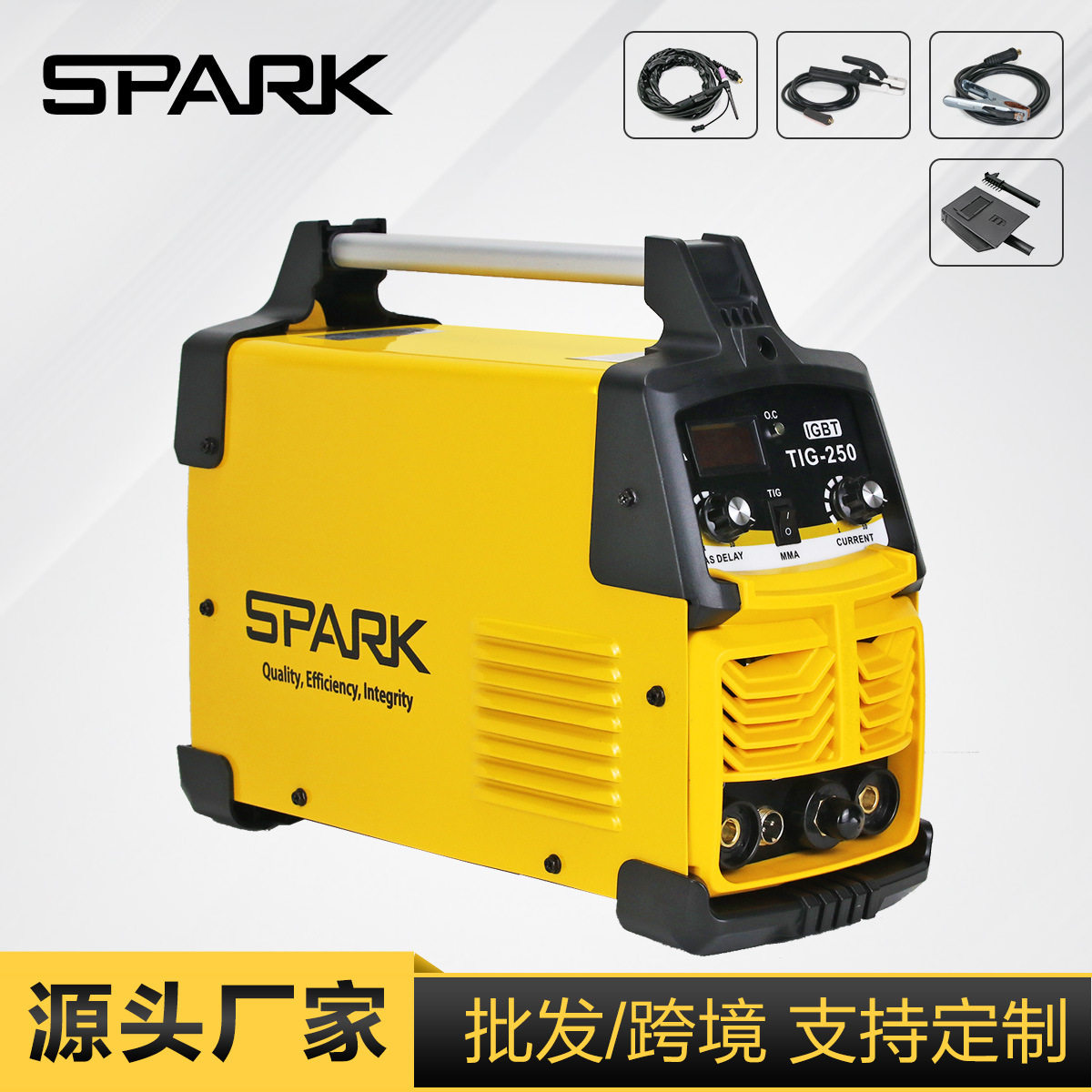 跨境搜SPARK氩弧焊机220v不锈钢小型家用工业级TIG-250电焊机