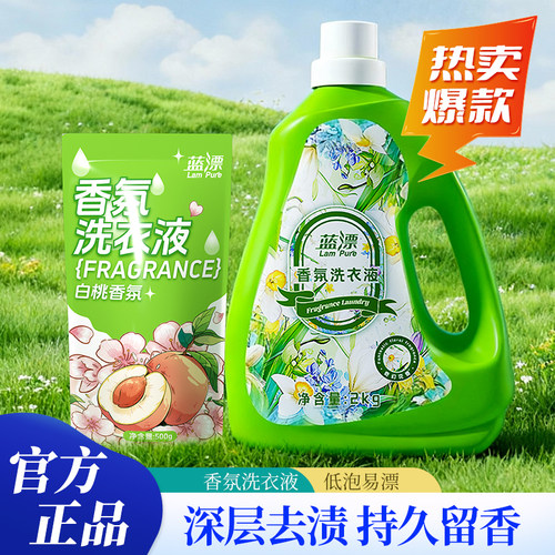 500g洗衣液香水洗衣液袋装香味持久易漂洗低泡温和去渍家用实惠装