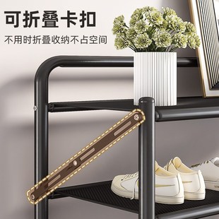 鞋 收纳 架家用门口多层防尘简s易可折叠免安装 柜出租房经济型鞋