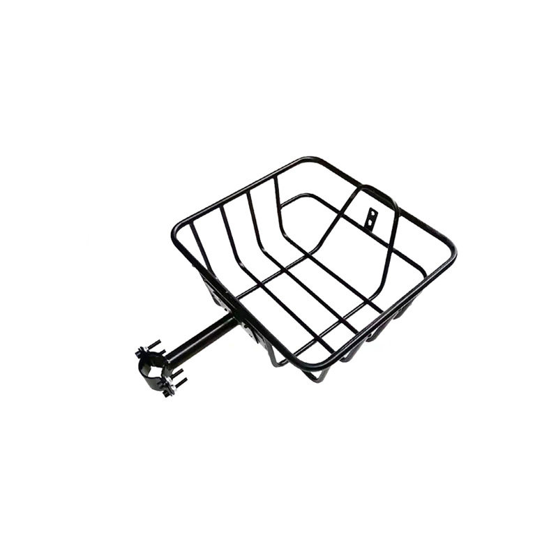 自行车后b车篮电动车车筐铁质菜篮加粗加宽自行车车篓